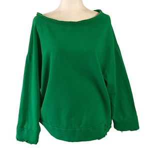 TOV Los Angeles Distressed Wide Neck Sweatshirt